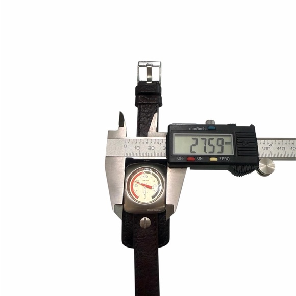 Diesel Square Steel Case DZ2022 Women’s Brown Leather Band RARE “Alex Karev” - Picture 10 of 11